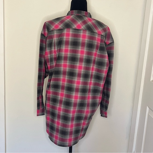 Espirit Sport hot pink and black plaid button down shirt - Medium - Picture 2 of 4